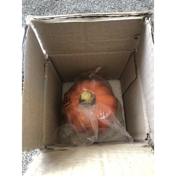 Ceramic Pumpkin Halloween Thanksgiving Autumn Fall EXCELLENT With Box - Picture 5 of 6